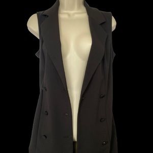 Charlotte Russe Black Sleeveless Blazer- Size Small